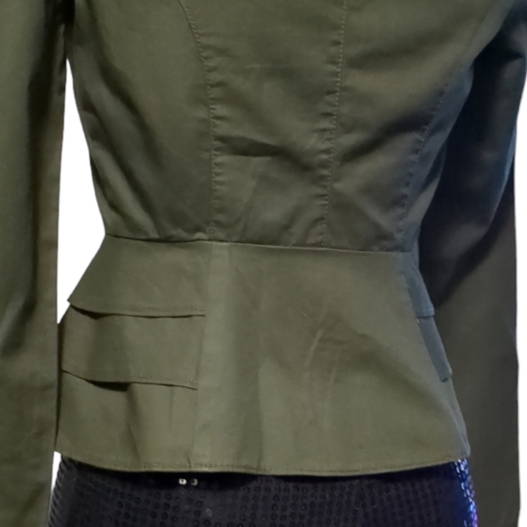 Miley Cyrus Green Army Brested Jacket Size S - Picture 12 of 16